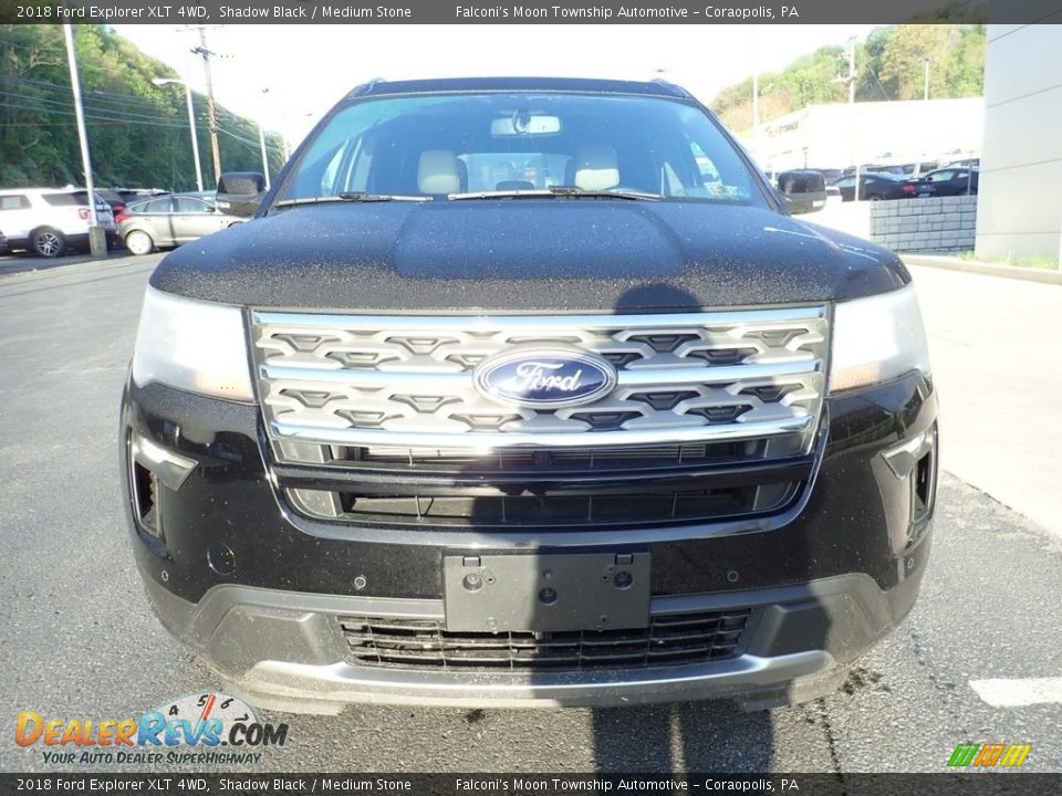 2018 Ford Explorer XLT 4WD Shadow Black / Medium Stone Photo #7