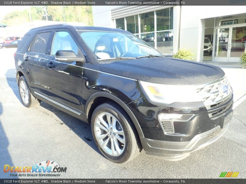 2018 Ford Explorer XLT 4WD Shadow Black / Medium Stone Photo #8