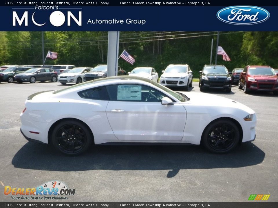 2019 Ford Mustang EcoBoost Fastback Oxford White / Ebony Photo #1