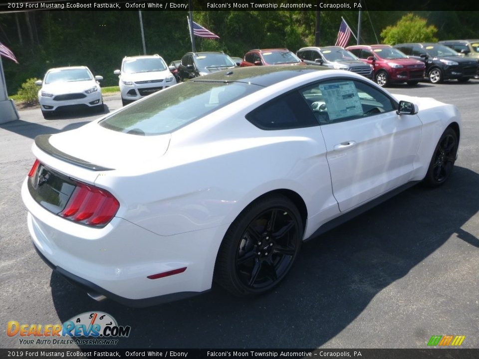 2019 Ford Mustang EcoBoost Fastback Oxford White / Ebony Photo #2