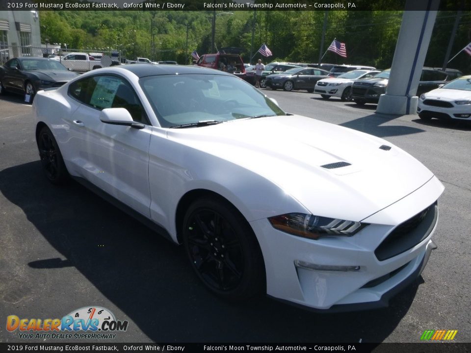 2019 Ford Mustang EcoBoost Fastback Oxford White / Ebony Photo #3