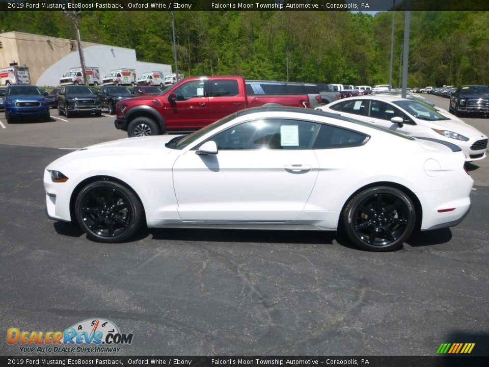 2019 Ford Mustang EcoBoost Fastback Oxford White / Ebony Photo #6