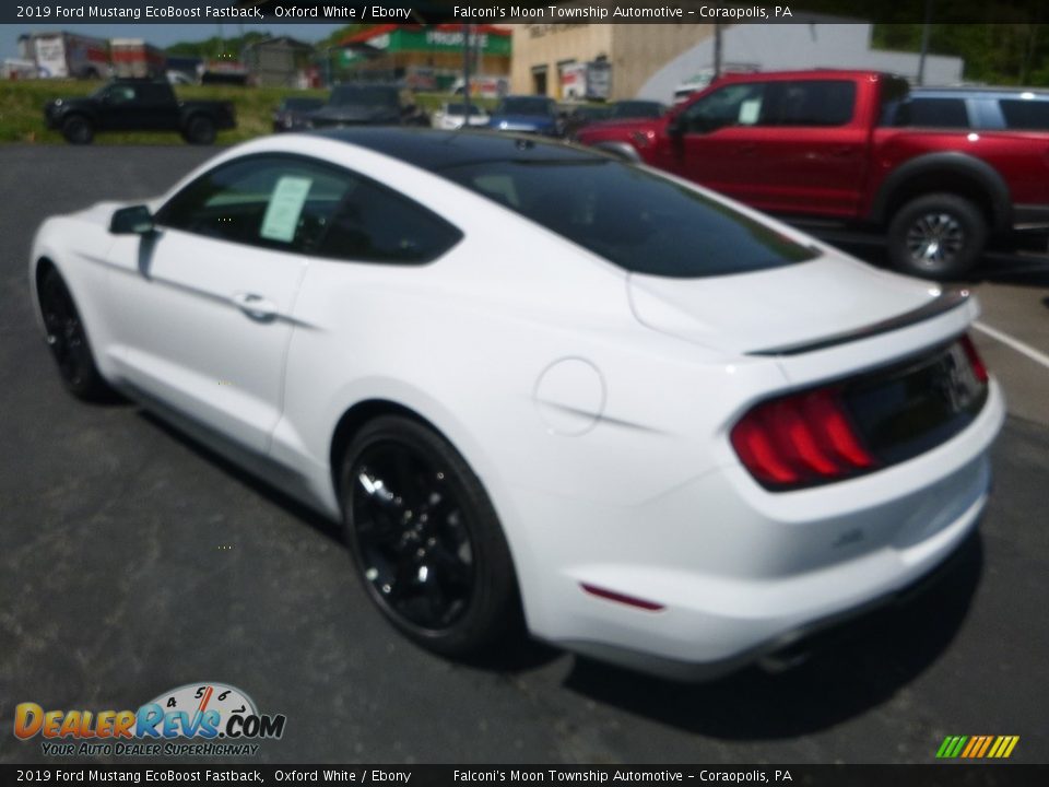 2019 Ford Mustang EcoBoost Fastback Oxford White / Ebony Photo #7