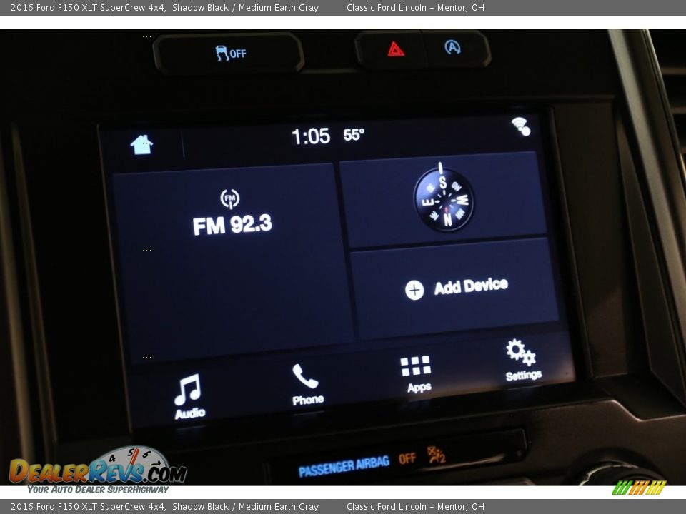 2016 Ford F150 XLT SuperCrew 4x4 Shadow Black / Medium Earth Gray Photo #11