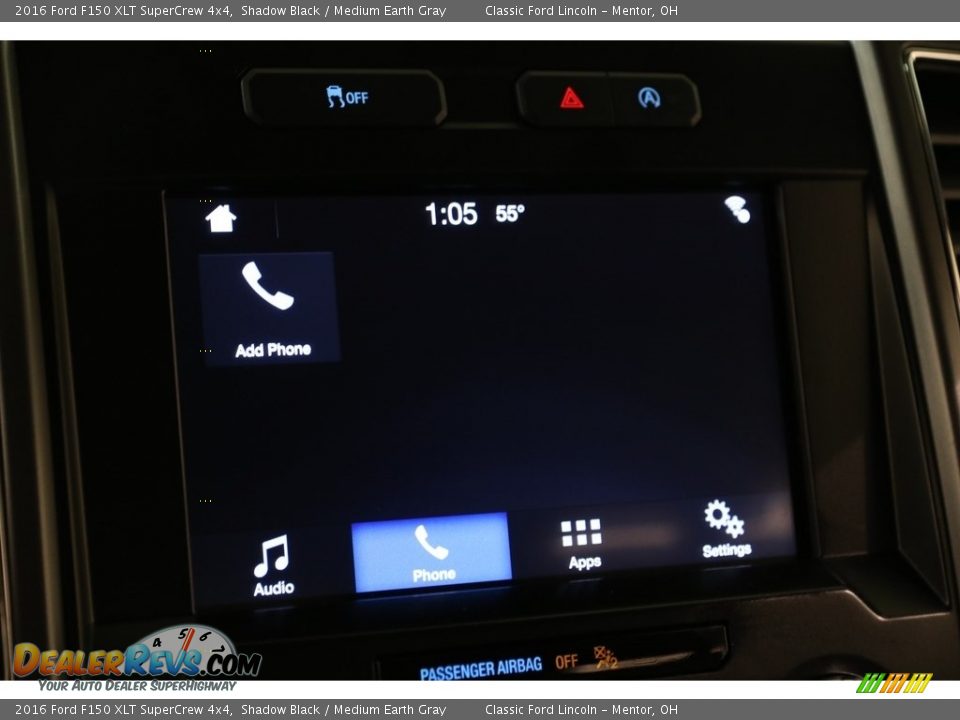2016 Ford F150 XLT SuperCrew 4x4 Shadow Black / Medium Earth Gray Photo #12