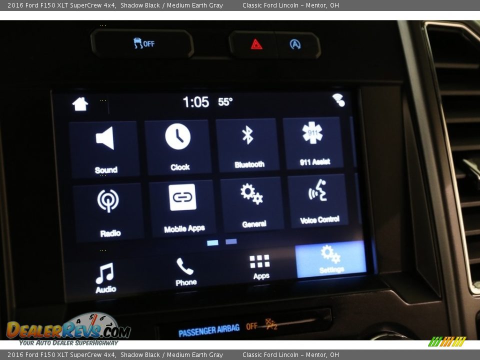 2016 Ford F150 XLT SuperCrew 4x4 Shadow Black / Medium Earth Gray Photo #13