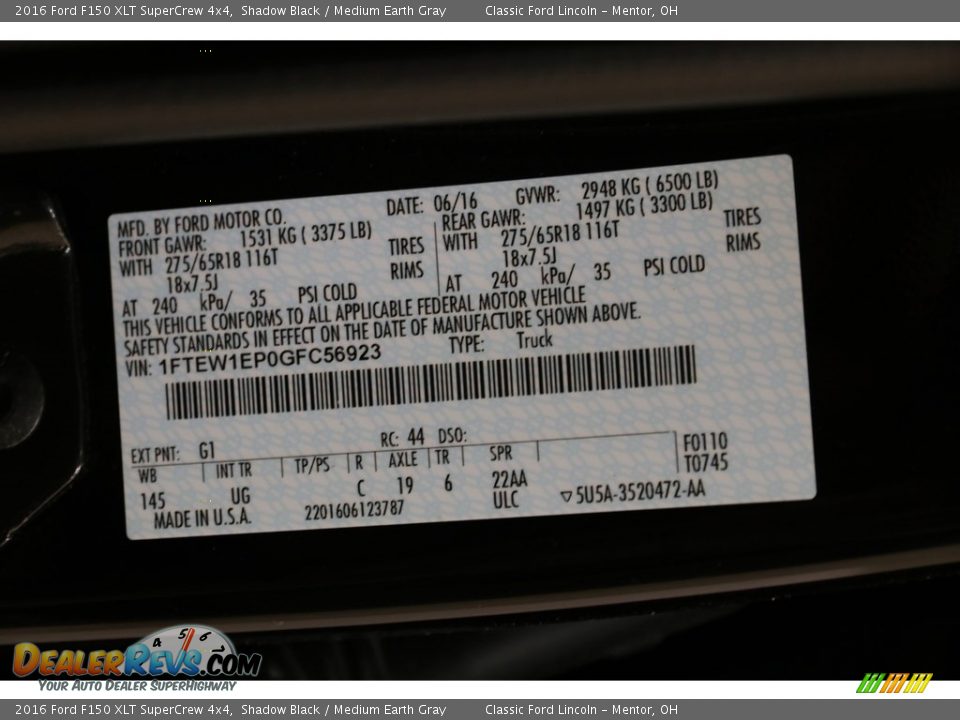 2016 Ford F150 XLT SuperCrew 4x4 Shadow Black / Medium Earth Gray Photo #21