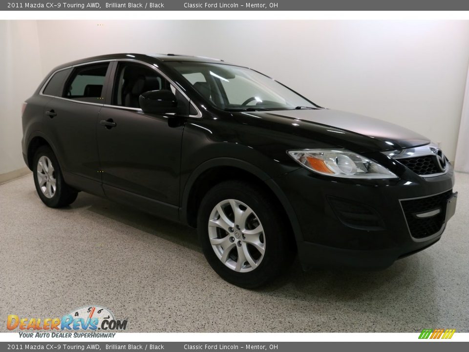 2011 Mazda CX-9 Touring AWD Brilliant Black / Black Photo #1