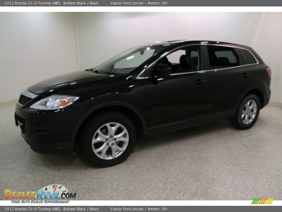 2011 Mazda CX-9 Touring AWD Brilliant Black / Black Photo #3