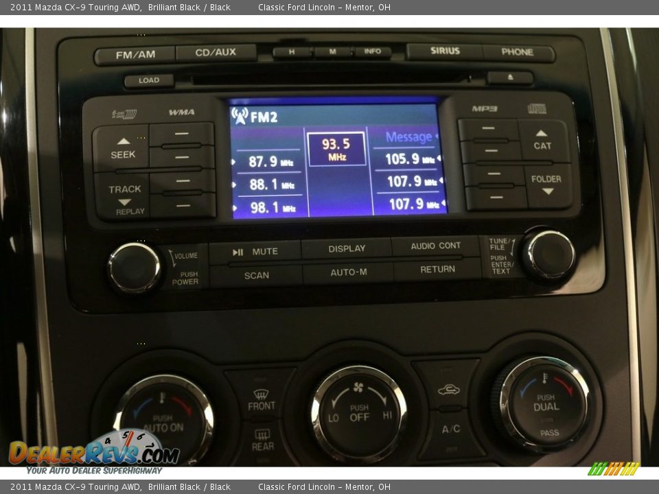 2011 Mazda CX-9 Touring AWD Brilliant Black / Black Photo #8