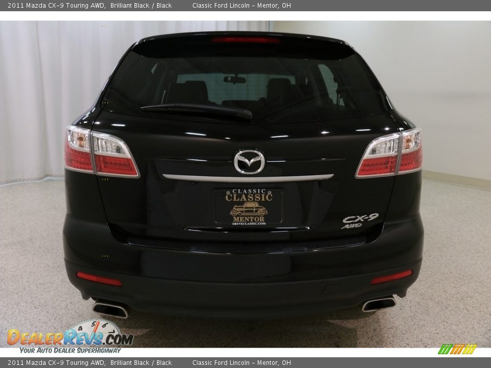2011 Mazda CX-9 Touring AWD Brilliant Black / Black Photo #18