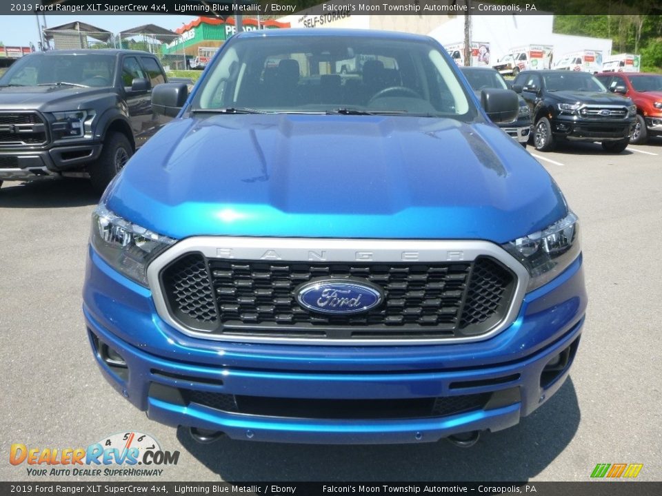 2019 Ford Ranger XLT SuperCrew 4x4 Lightning Blue Metallic / Ebony Photo #4