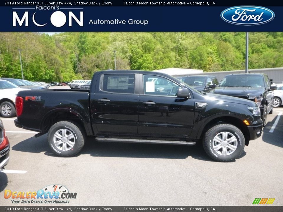2019 Ford Ranger XLT SuperCrew 4x4 Shadow Black / Ebony Photo #1