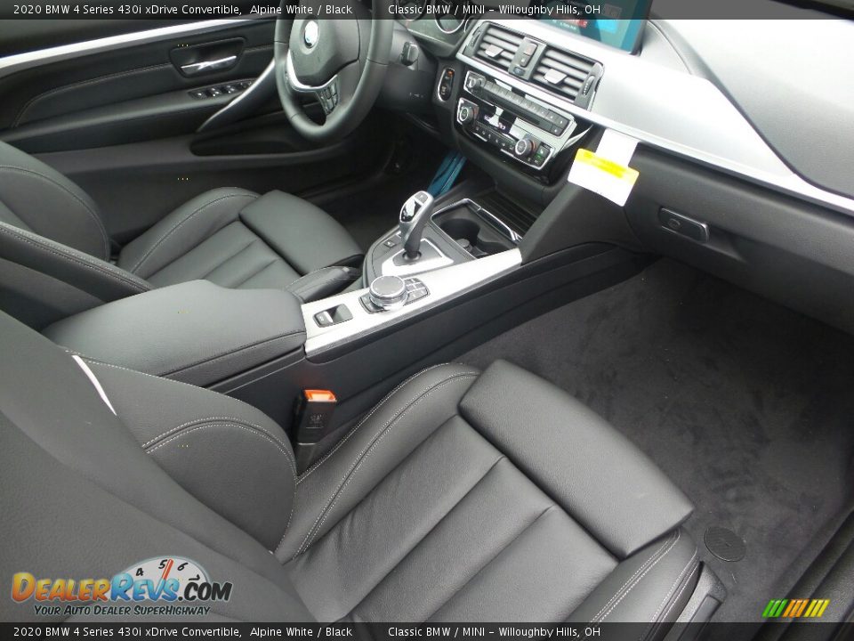 Black Interior - 2020 BMW 4 Series 430i xDrive Convertible Photo #3