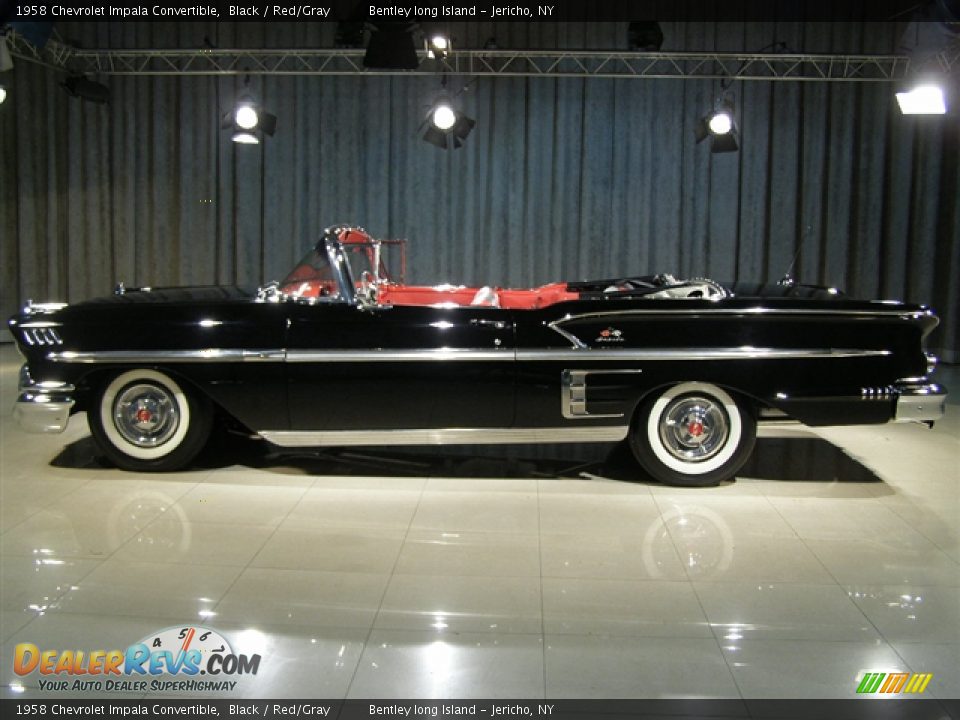 1958 Chevrolet Impala Convertible Black / Red/Gray Photo #19