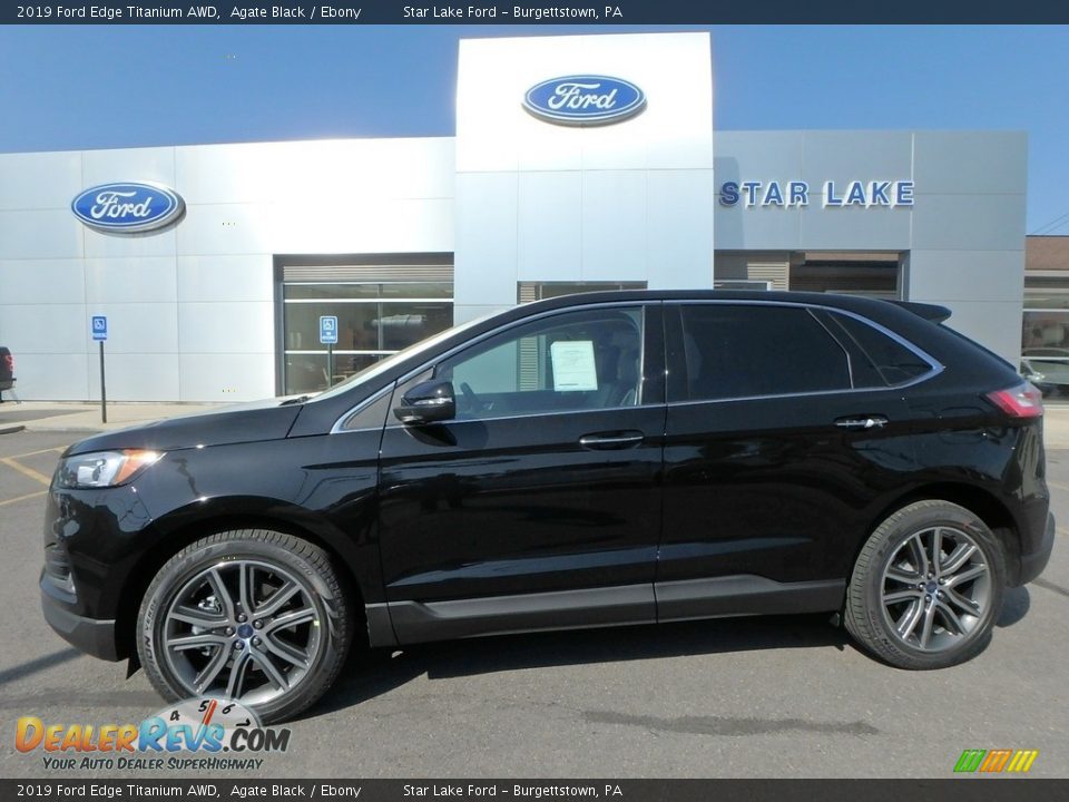 2019 Ford Edge Titanium AWD Agate Black / Ebony Photo #1