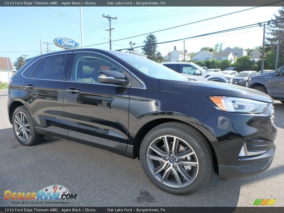 2019 Ford Edge Titanium AWD Agate Black / Ebony Photo #3