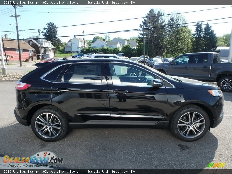 2019 Ford Edge Titanium AWD Agate Black / Ebony Photo #4