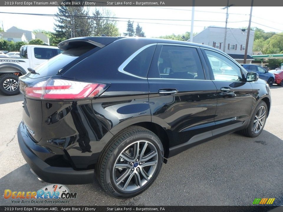 2019 Ford Edge Titanium AWD Agate Black / Ebony Photo #5