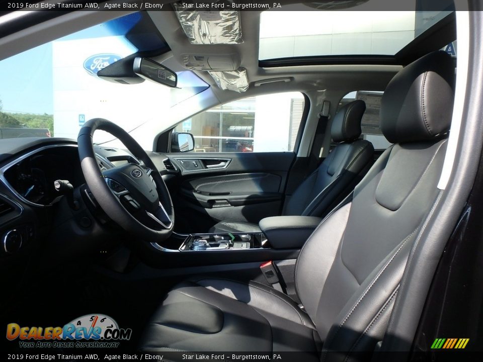 2019 Ford Edge Titanium AWD Agate Black / Ebony Photo #10