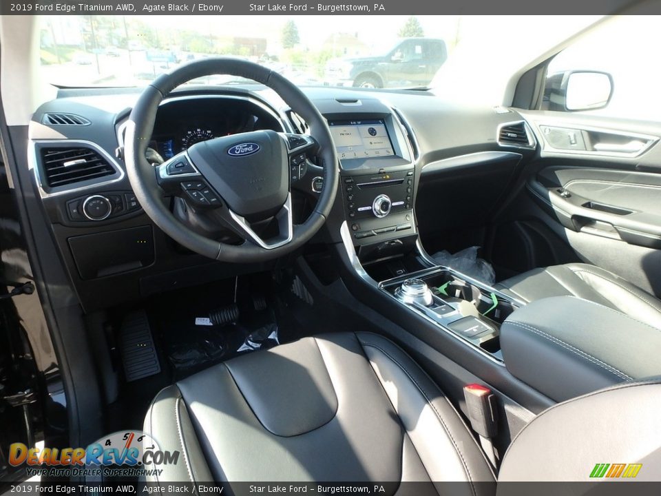 2019 Ford Edge Titanium AWD Agate Black / Ebony Photo #12
