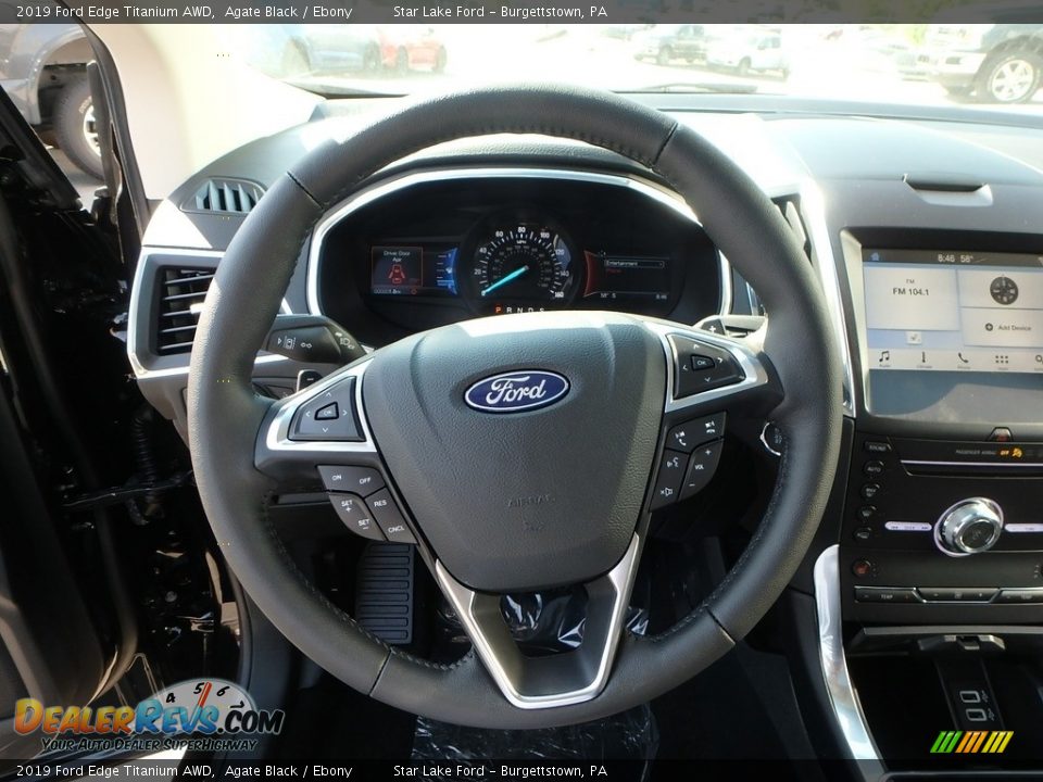 2019 Ford Edge Titanium AWD Agate Black / Ebony Photo #17