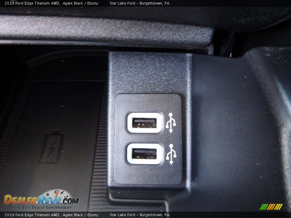 2019 Ford Edge Titanium AWD Agate Black / Ebony Photo #20