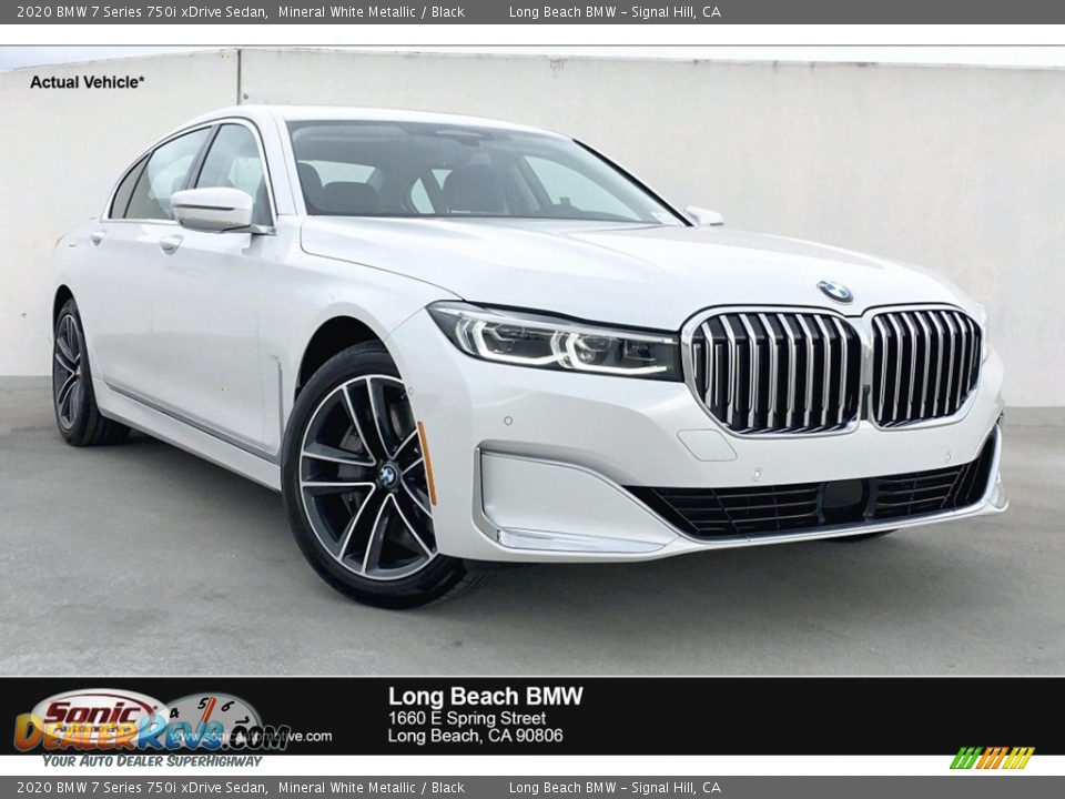 2020 BMW 7 Series 750i xDrive Sedan Mineral White Metallic / Black Photo #1