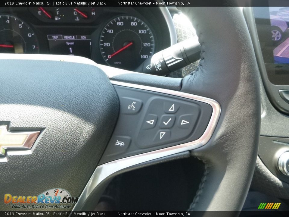 2019 Chevrolet Malibu RS Pacific Blue Metallic / Jet Black Photo #17