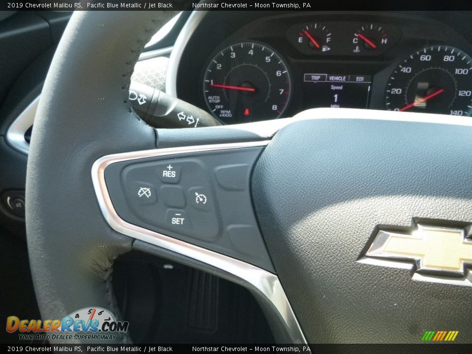 2019 Chevrolet Malibu RS Pacific Blue Metallic / Jet Black Photo #18