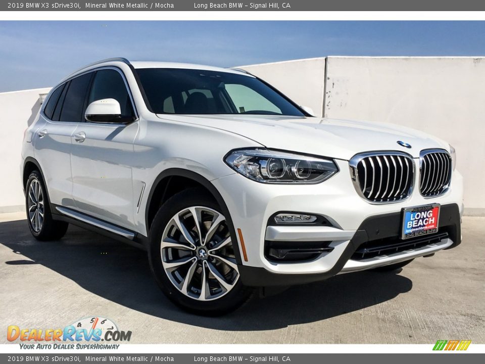 2019 BMW X3 sDrive30i Mineral White Metallic / Mocha Photo #10