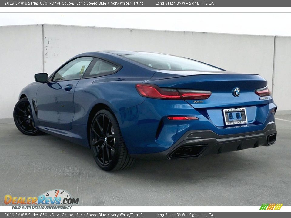 2019 BMW 8 Series 850i xDrive Coupe Sonic Speed Blue / Ivory White/Tartufo Photo #3