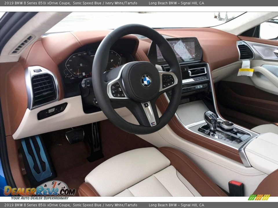 Ivory White/Tartufo Interior - 2019 BMW 8 Series 850i xDrive Coupe Photo #6