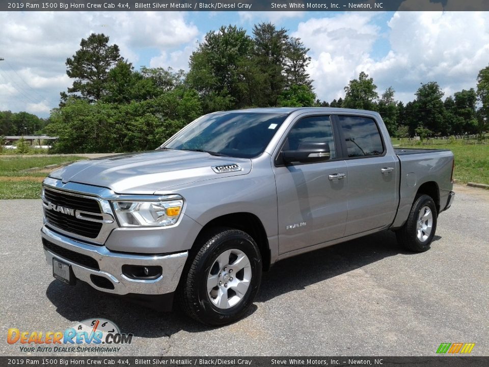 2019 Ram 1500 Big Horn Crew Cab 4x4 Billett Silver Metallic / Black/Diesel Gray Photo #2