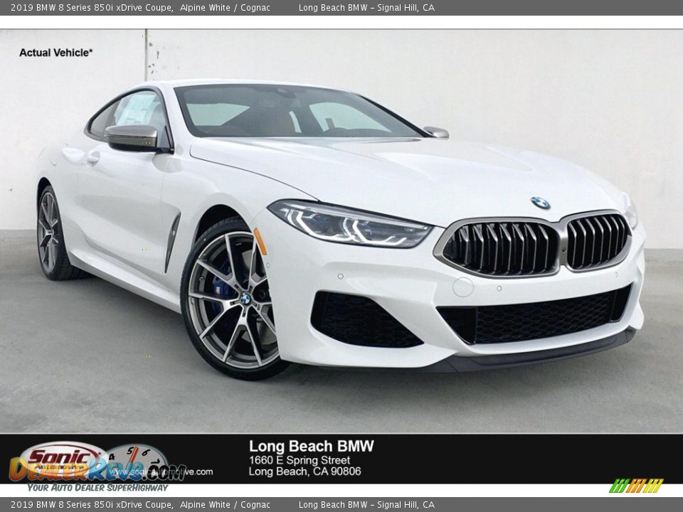 2019 BMW 8 Series 850i xDrive Coupe Alpine White / Cognac Photo #1