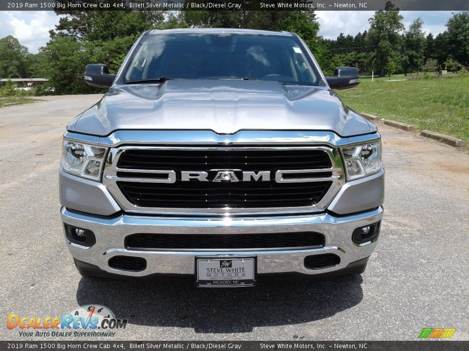 2019 Ram 1500 Big Horn Crew Cab 4x4 Billett Silver Metallic / Black/Diesel Gray Photo #3