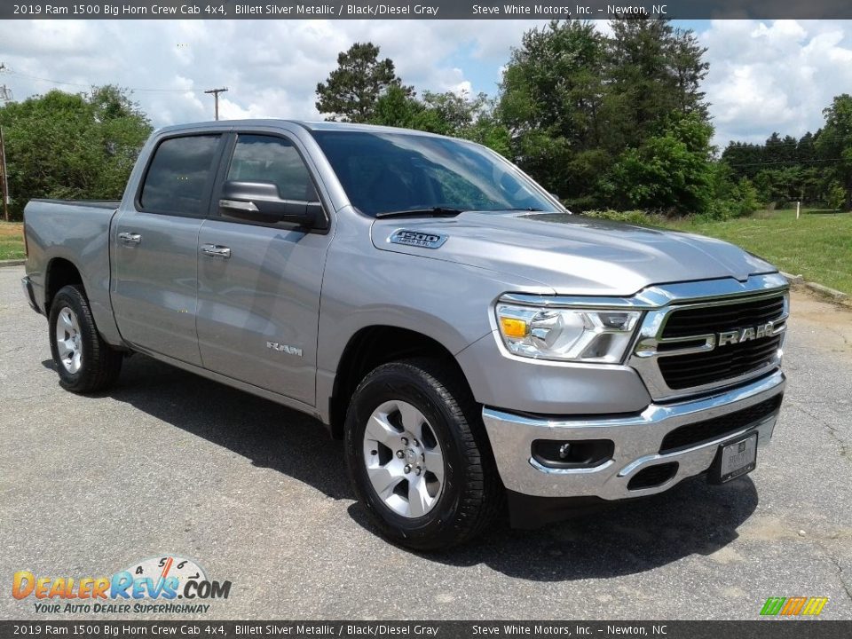 2019 Ram 1500 Big Horn Crew Cab 4x4 Billett Silver Metallic / Black/Diesel Gray Photo #4