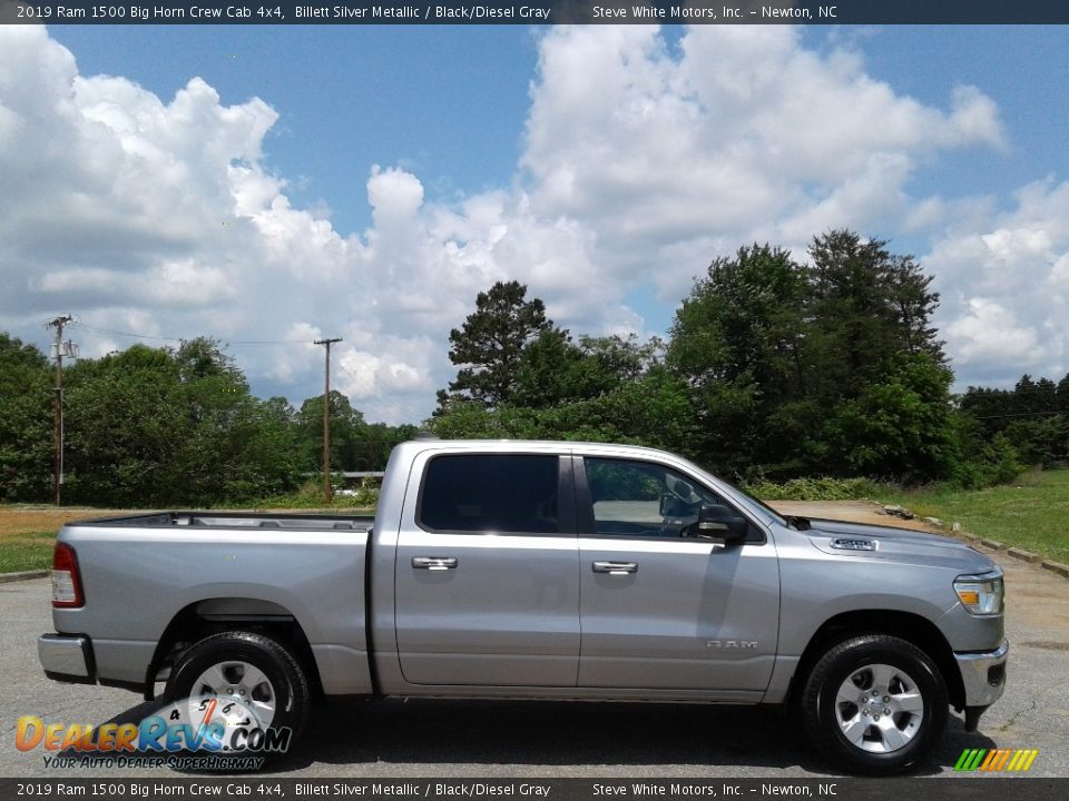 2019 Ram 1500 Big Horn Crew Cab 4x4 Billett Silver Metallic / Black/Diesel Gray Photo #5
