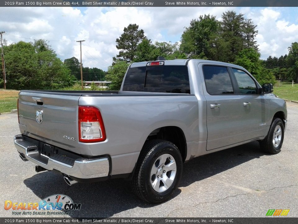 2019 Ram 1500 Big Horn Crew Cab 4x4 Billett Silver Metallic / Black/Diesel Gray Photo #6