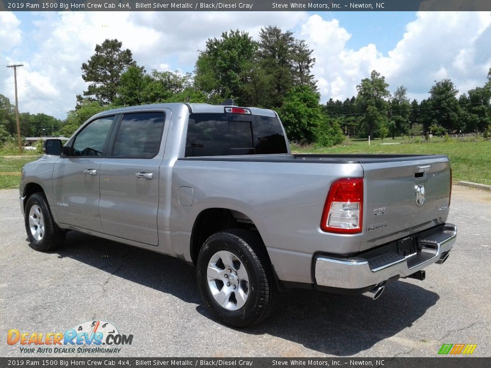 2019 Ram 1500 Big Horn Crew Cab 4x4 Billett Silver Metallic / Black/Diesel Gray Photo #8