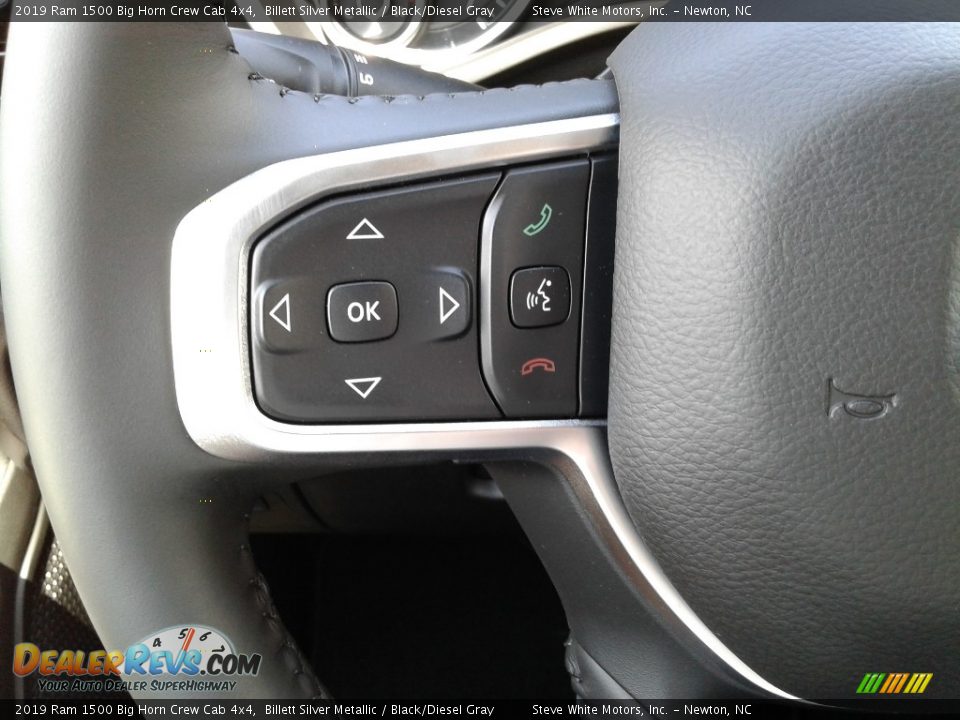 2019 Ram 1500 Big Horn Crew Cab 4x4 Billett Silver Metallic / Black/Diesel Gray Photo #18