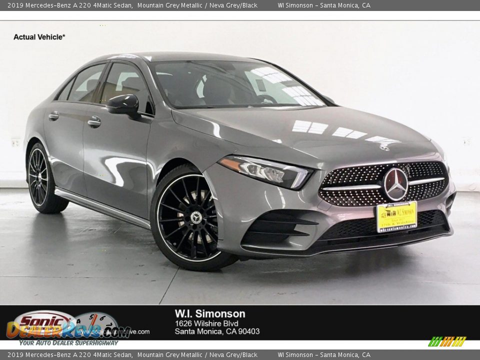 2019 Mercedes-Benz A 220 4Matic Sedan Mountain Grey Metallic / Neva Grey/Black Photo #1