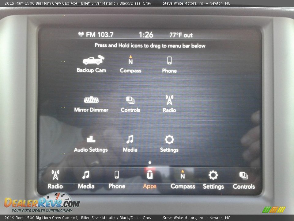 2019 Ram 1500 Big Horn Crew Cab 4x4 Billett Silver Metallic / Black/Diesel Gray Photo #25