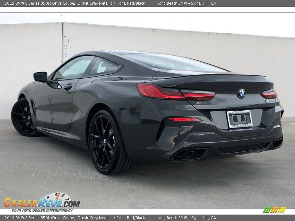 2019 BMW 8 Series 850i xDrive Coupe Dravit Grey Metallic / Fiona Red/Black Photo #3