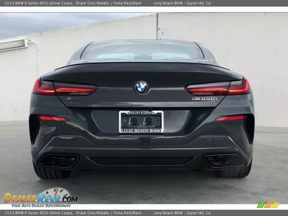 2019 BMW 8 Series 850i xDrive Coupe Dravit Grey Metallic / Fiona Red/Black Photo #4