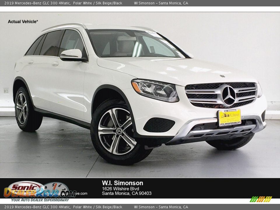 2019 Mercedes-Benz GLC 300 4Matic Polar White / Silk Beige/Black Photo #1