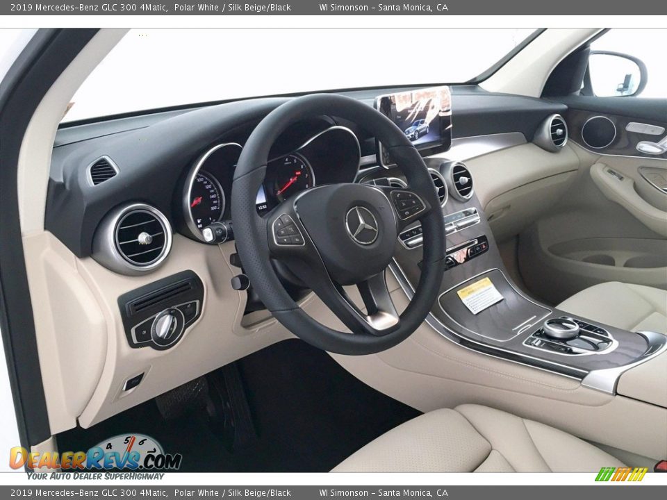 2019 Mercedes-Benz GLC 300 4Matic Polar White / Silk Beige/Black Photo #4