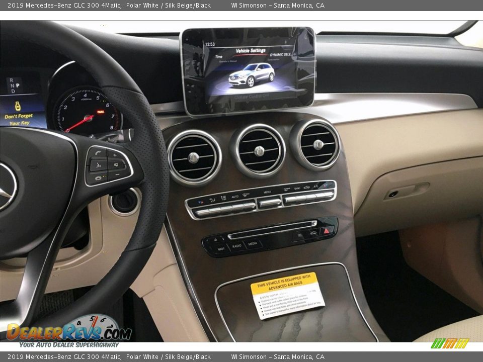 2019 Mercedes-Benz GLC 300 4Matic Polar White / Silk Beige/Black Photo #6