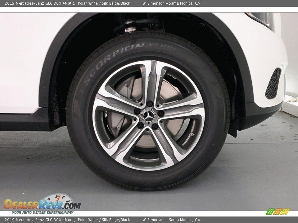 2019 Mercedes-Benz GLC 300 4Matic Polar White / Silk Beige/Black Photo #9