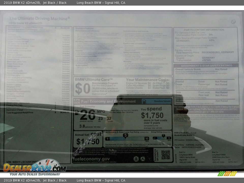 2019 BMW X2 sDrive28i Jet Black / Black Photo #10